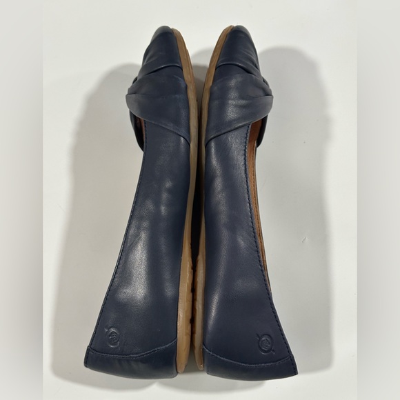 Born Lilly Navy Leather Ballet Flats Size 9.5 M - Picture 5 of 9